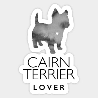 Cairn Terrier Dog Lover Gift - Ink Effect Silhouette Sticker